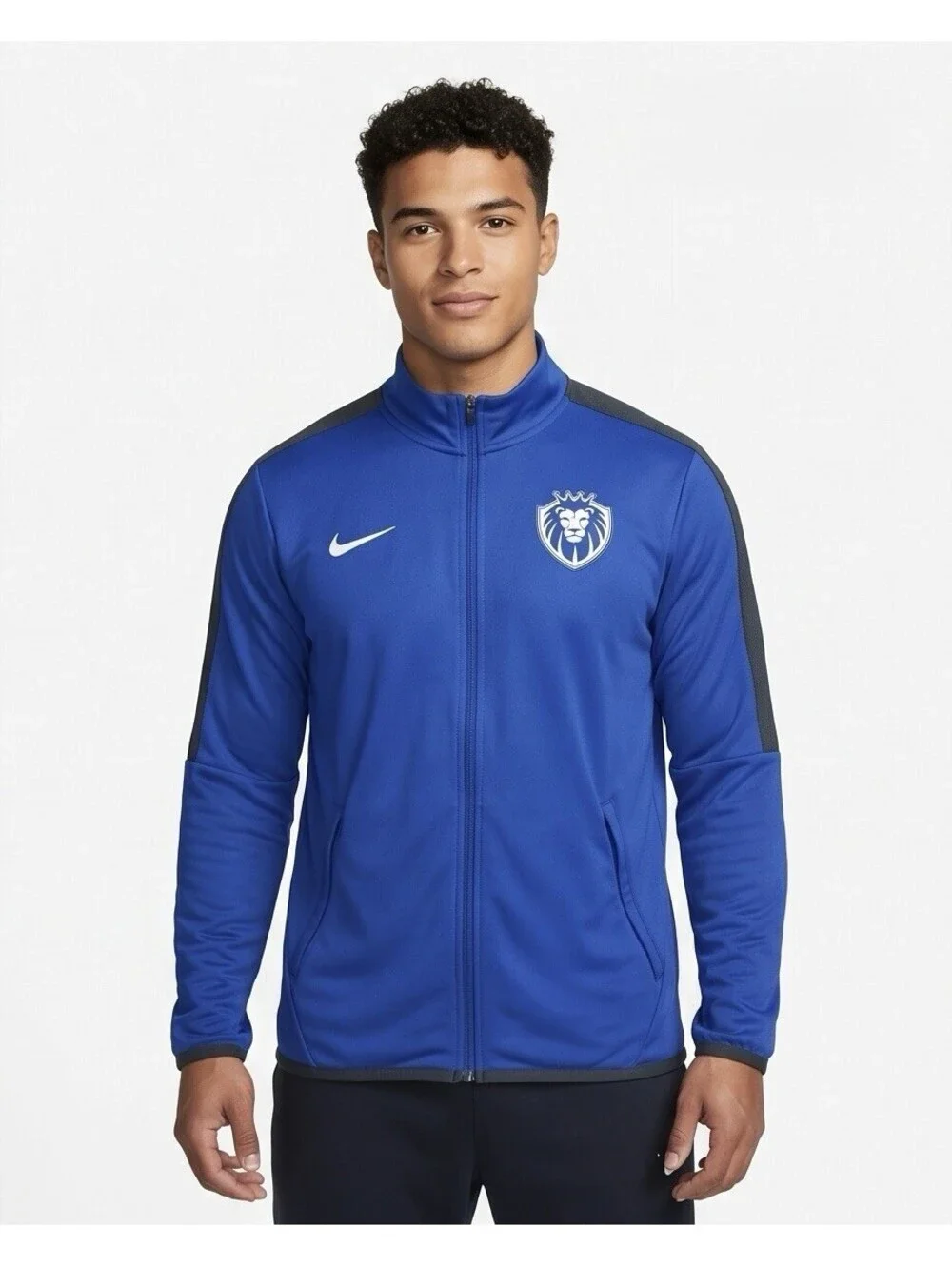 Nike Youth XL Soccer Track Jacket Blue Full Zip Dri-FIT Boys XL